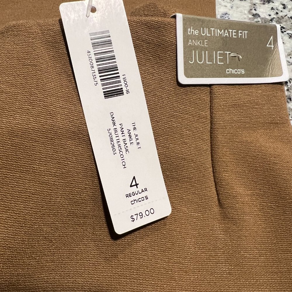 Chico's Juliet Ankle Straight Leg Pant Butterscotch Size 4 XXL/20-22